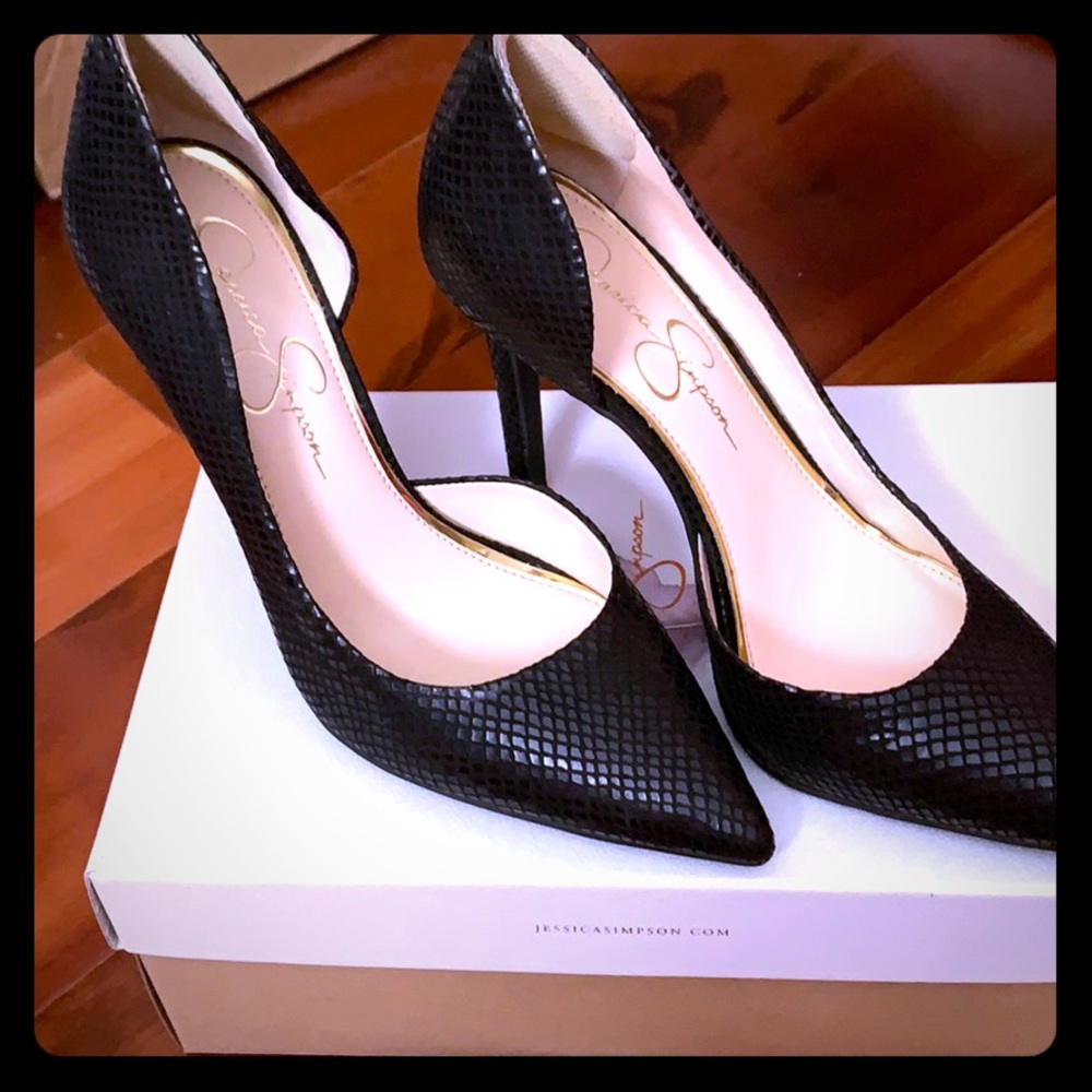 Black Snake Pattern D’orsay Stiletto - Claudette